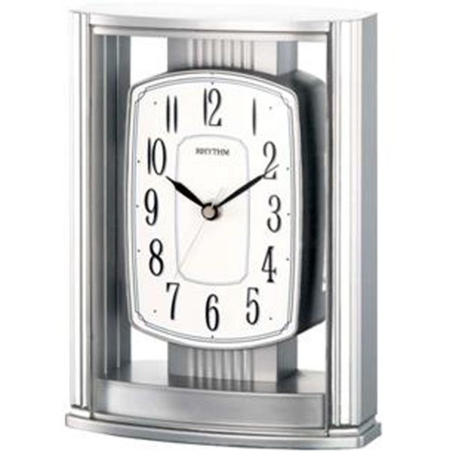 Rhythm(Japan) Silver contemporary motion clocks